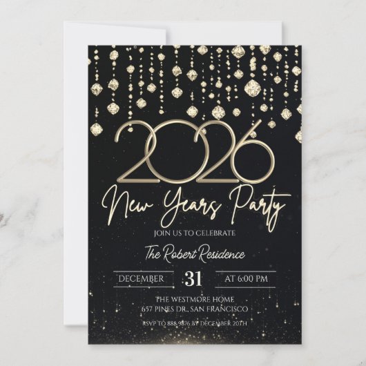 2026 Silvesterparty  Einladung (Vorderseite)