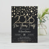 2026 Silvesterparty  Einladung (Stehend Vorderseite)