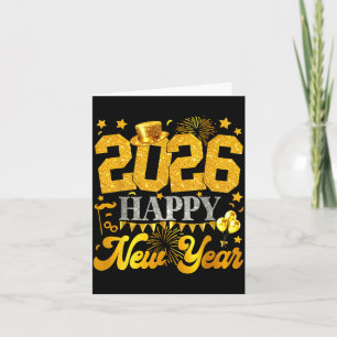 2026 Silvesterparty Feuerwerk Neujahr Karte