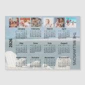 2026 Six Photos Beach Calendar Magnet (Vorderseite)