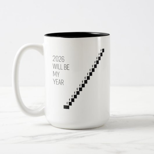 2026 Small Steps My Year Zweifarbige Tasse (Links)