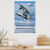 2026 Sowjetischer Buran-Shuttle-Rendezvous-Kalende Poster (Küche)