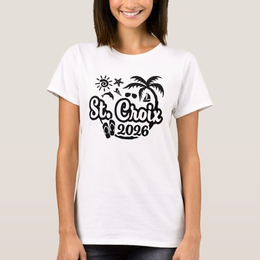 2026 St. Croix Urlaub oder Reise T-Shirt (Vorderseite)