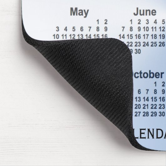2026 Steel Blue Calendar von Janz Mouse Pad Mousepad (Ecke)