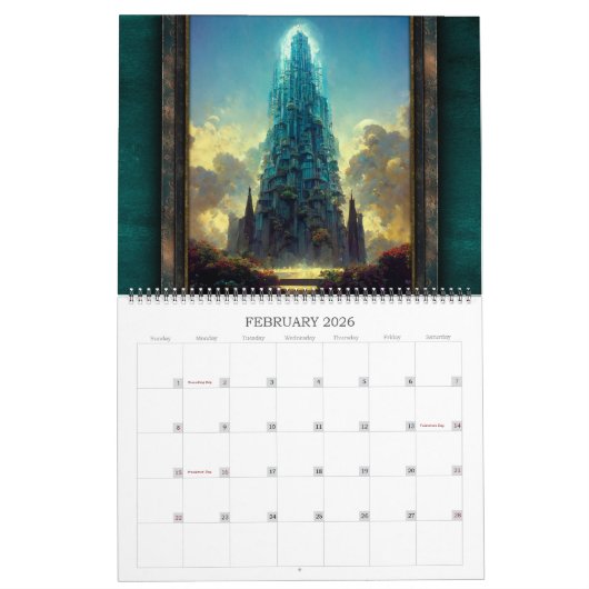 2026 Strange Realms 2 Fantasy Art Calendar Kalender (Feb 2026)
