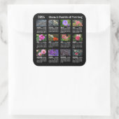 2026 SU Calendar Flower black Custom Vinyl Sticker (Tasche)