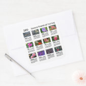2026 SU-Kalender-Blumen-Vinyl-Aufkleber Quadratischer Aufkleber (Umschlag)