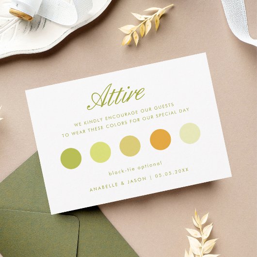 2026 Summer Wedding Attire Guest Dress Code Card Begleitkarte
