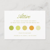 2026 Summer Wedding Attire Guest Dress Code Card Begleitkarte (Vorderseite)