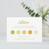 2026 Summer Wedding Attire Guest Dress Code Card Begleitkarte (Stehend Vorderseite)