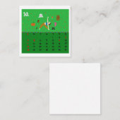 2026 Süße Cartoon-Yoga-Posen-Kalender, Gesundheit Quadratische Visitenkarte (Vorne/Hinten)