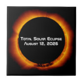2026 Total Solar Eclipse Fliese (Vorderseite)
