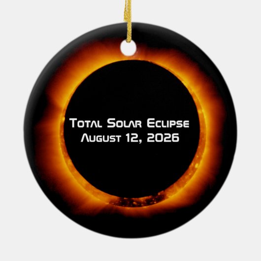 2026 Total Solar Eclipse Keramik Ornament (Hinten)