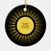 2026 Total solar eclipse your text personalized Keramik Ornament (Vorne)