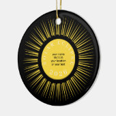 2026 Total solar eclipse your text personalized Keramik Ornament (Links)
