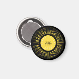 2026 Totale Sonnenfinsternis Ihr Text personalisie Magnet