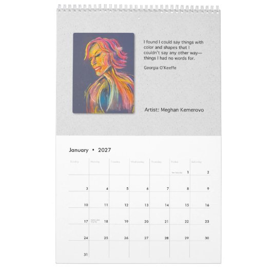 2026 Vanessa's Art Studio Student Art 2 Kalender (Jan 2027)
