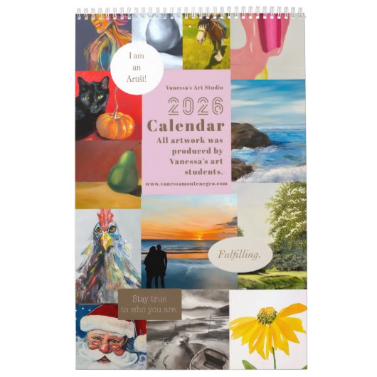 2026 Vanessa's Art Studio Student Art 2 Kalender (Titelbild)
