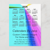 2026 Vanishing Point Business Calendar von Janz Postkarte (Vorderseite)