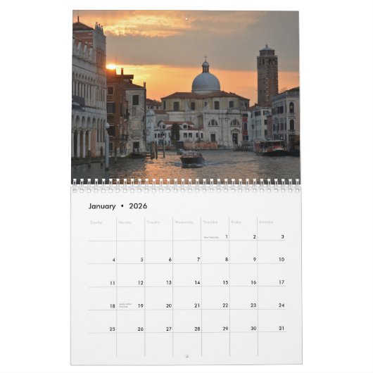2026 Venedig - Italien - Kalender (Jan 2026)