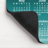 2026 Verblasster Cyan Neon Calendar von Janz Mouse Mousepad (Ecke)