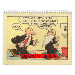 2026 Vintage Comic Art Wandkalender