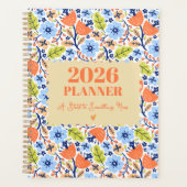 2026 Vintage Personalized Yearly & Monthly Floral Planer (Vorderseite)