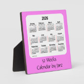 2026 Violet 52 Weeks Calendar von Janz Fotoplatte (Vorderseite)