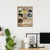 2026 Vision mit 8 schwebenden Fotokreisen Poster (Heimbüro)