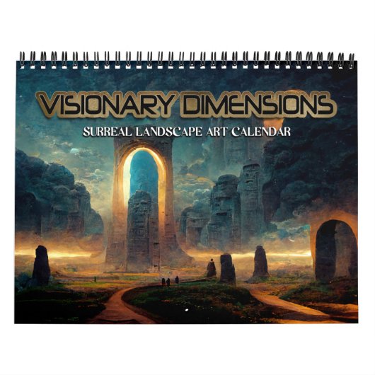 2026 Visionäre Dimensionen 3 Surreale Landschaften Kalender (Titelbild)