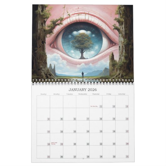 2026 Visionäre Dimensionen 5 Surreale Landschaften Kalender (Jan 2026)