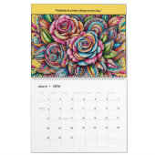 2026 Vivid Colorful Flowers Calendar Kalender (Mär 2026)