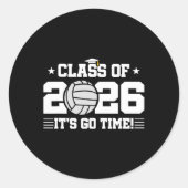 2026 Volleyball-Spieler - Abschluss 2026 - Cl of 2 Runder Aufkleber (Vorderseite)