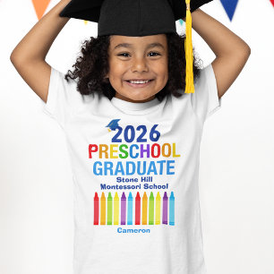 2026 Vorschulkind Absolvent Süße Benutzerdefiniert T-Shirt