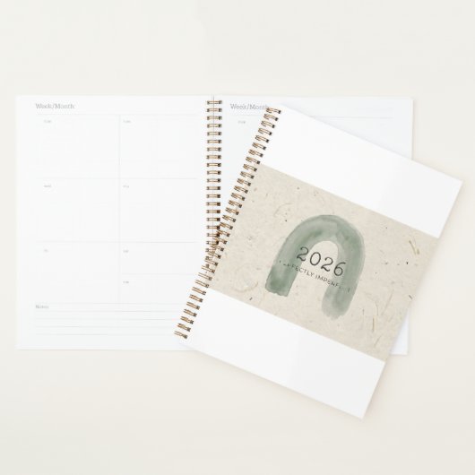2026 Wabi-Sabi Planer – Minimalistisches Hellgrün (Anzeige)