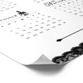2026 Wandkalender Poster | Ästhetische schwarze Sp (Ecke)
