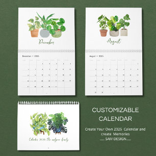 2026 Wasserfarbe-Sukkulenten- & Blatt-Kalender B Kalender
