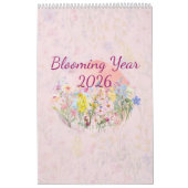 2026 Wasserfarben-Blumenkalender Kalender (Titelbild)