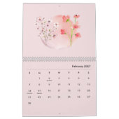 2026 Wasserfarben-Blumenkalender Kalender (Feb 2027)