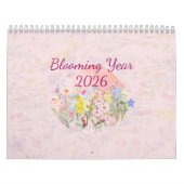 2026 Wasserfarben-Blumenkalender Kalender (Titelbild)
