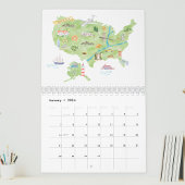 2026 Wasserfarbenländer auf der Weltkarte Kalender