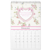 2026 Watercolor Pastel Floral Calendar with Quotes Kalender (Feb 2026)