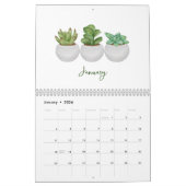 2026 Watercolor Succulent & Leaf Calendar | Botani Kalender (Jan 2026)