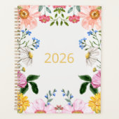 2026 Weekly Planer Whimsical Wildblumen (Vorderseite)