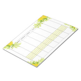 2026 weekly planner lemon notizblock
