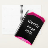 2026 Weekly plant einfache, rosa Lips Design Planer (Anzeige)