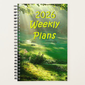 2026 Weekly plant einfaches Himmelslichtdesign Planer