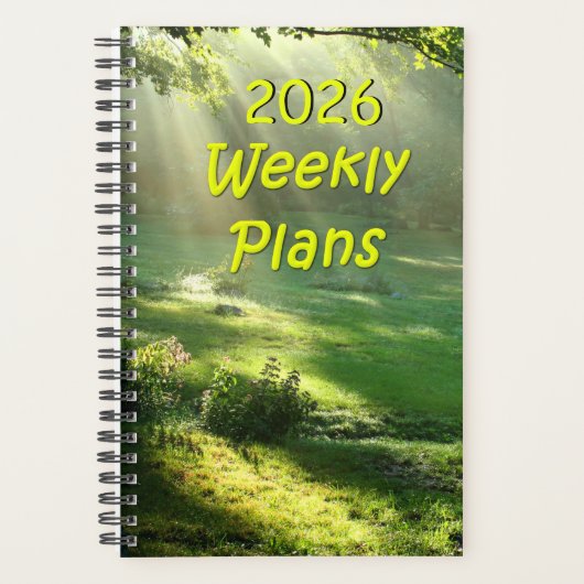 2026 Weekly plant einfaches Himmelslichtdesign Planer (Vorderseite)