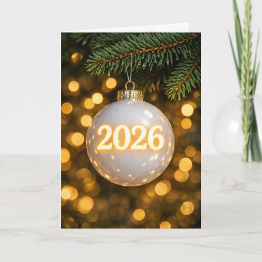 2026 Weihnachtsbaumanhänger Karte (Vorderseite)
