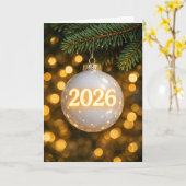 2026 Weihnachtsbaumanhänger Karte (Gelbe Blume)